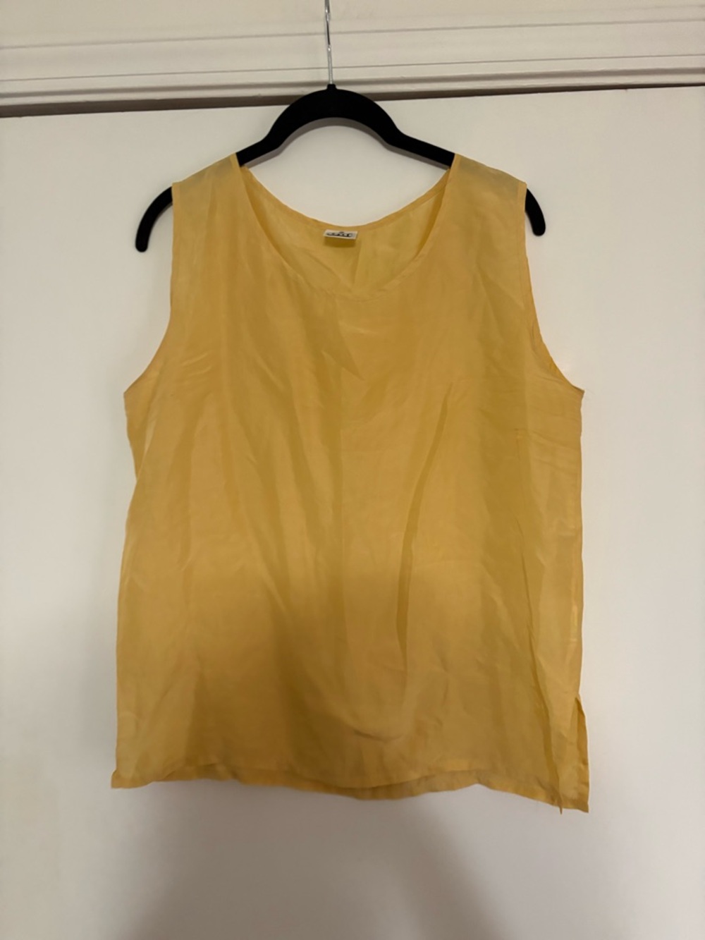 Lightweight Yellow Scoop Neck Tank Top